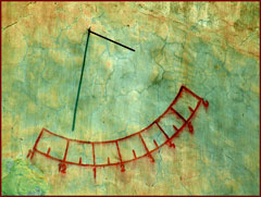 Wall Sundial at Mid-day